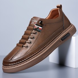 Men'S Casual All-Season Shoes, Available In Brown/Black, Outdoor Non-Slip Soft Sole And Soft Upper, Suitable For Skateboarding, Gym, Running And Outdoor Leisure