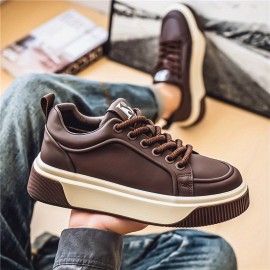 Men'S Chunky Skate Sneakers - Low-Cut Lace-Up Skate Shoes with Anti-Slip Rubber Sole, Red/Blue/White Colorway - Cushioned Insole for All-Day Comfort - Urban Streetwear Shoes for Skateboarding, Gym, Everyday - Durable Synthetic & Mesh Upper - Ideal for Teens & Adults, Gym Footwear, Sporty Design, Breathable Fabric Lining, Comfortable Fit, Active Lifestyle, Summer Trendy, Stylish Stripes, Colorful Striped Design