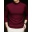 Men'S Casual Pullover Long-Sleeve Sweater for Spring And Autumn, Made of Velvet Blend, Versatile Solid Color, Featuring a Easy High-Neck Design, Knit