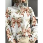 Plus Size, Women's Sexy High Neck Sweater - Soft Quick-Dry Sweater with Elegant Turtleneck, Loose Fit Long Sleeve Winter Sweater in Red/Green/White/Beige/Black/Gray/, Plus Size up to 6XL for Holiday, Everyday & Formal Events - Perfect Christmas Party Outfit, Plus Size Sweaters For Women, Womens Plus Sizes Clothing Sweaters, Knitwear Women Plus Size, Oversized Sweaters For Women Plus Size, Womens Plus Size Winter Tunic Tops, Plus Size Women Sweaters, Sweaters For Women,