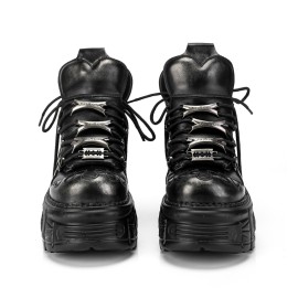 Unisex Gothic Punk Metal Boots - Heavy-Soled Motorcycle Riding Shoes with Height Increase, Upper & Sole, Edgy Boots for Men & Women Suitable for Casual, Concerts, Themed Events, Women Shoes, Sneakers