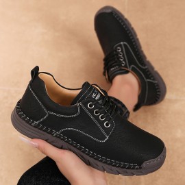 Ladies' Outdoor Fashionable Casual Sports Shoes | Retro Lace-up Boots, Round Toe, Microfiber, All-Season Comfort, High-End and Versatile, Suitable for Daily Shopping, Gatherings, and Other Relaxed Occasions, Women Shoes, Sneakers