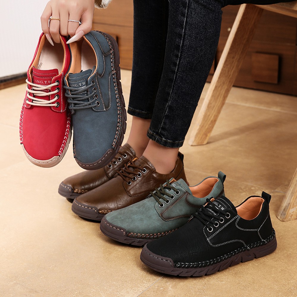 Ladies' Outdoor Fashionable Casual Sports Shoes | Retro Lace-up Boots, Round Toe, Microfiber, All-Season Comfort, High-End and Versatile, Suitable for Daily Shopping, Gatherings, and Other Relaxed Occasions, Women Shoes, Sneakers