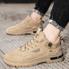 Mid-Top Sneakers PVC Upper - Shoes - Lace-Up Round Toe Casual Student Shoes Suitable for, Office & Casual Attire - Sole & Fabric, Women Shoes