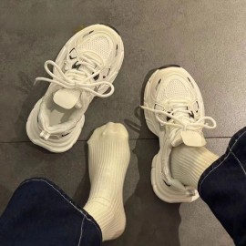 Ladies Lightweight Mesh Dad Shoes New Fashion Versatile Thick-Soled Breathable Casual Sports Sneakers, Women Shoes