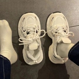 Ladies Lightweight Mesh Dad Shoes New Fashion Versatile Thick-Soled Breathable Casual Sports Sneakers, Women Shoes