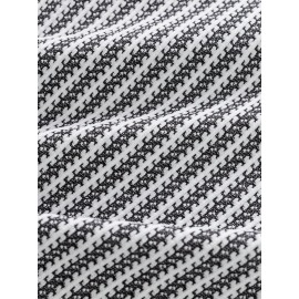 Men's Fashion Casual Long Sleeve Henley Shirt | Premium Houndstooth Jacquard Henley Collar T-Shirt | Notched V-Neck Design | Loose-Fit Comfortable Henley Tee | Essential Golf Wear | Breathable, Warm, and Skin-Friendly | for Indoor Gatherings and