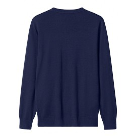 Single-Pack Men's V-Neck Sweater - Casual V-Neck Knit Sweater for Men, Classic Business Style, Ultra-Soft Premium Knit Fabric, Suitable for Workplace and Everyday Fashion Casual Wear