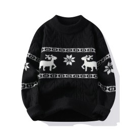 Christmas-themed Ted Sweater, Warm And Comfortable, Festive Atmosphere, Ritualistic, Cheerful, Versatile, Pullover Style.
