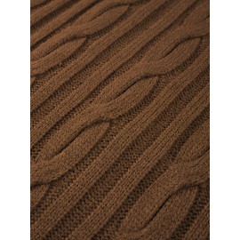 New Autumn-Winter Men's Casual Commuter Solid Color Crew Neck Knit Pullover