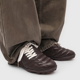 Spring Edition Light Luxury Chinese Trendy Niche Lace-Up Platform Sneakers | INS-Style with Hong Kong Vibes, Versatile Breathable Low-Top, All-Season Casual Men'S Shoes, Height-Increasing, Slip-Resistant, Durable, Upper, Rubber Sole