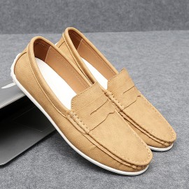 Sneakers, Spring and Autumn Men's Shoes Loafers Driving Shoes Low-top Slip-on British Style Flat Casual Shoes