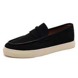 Men's & Unisex Low-Top Loafers - Slip-On/Lace-Up Anti-Slip Sneakers with PVC Sole, Cushioned for Summer - Casual & Smart-Casual Shoes Suitable for Office, Semi-Formal Wear