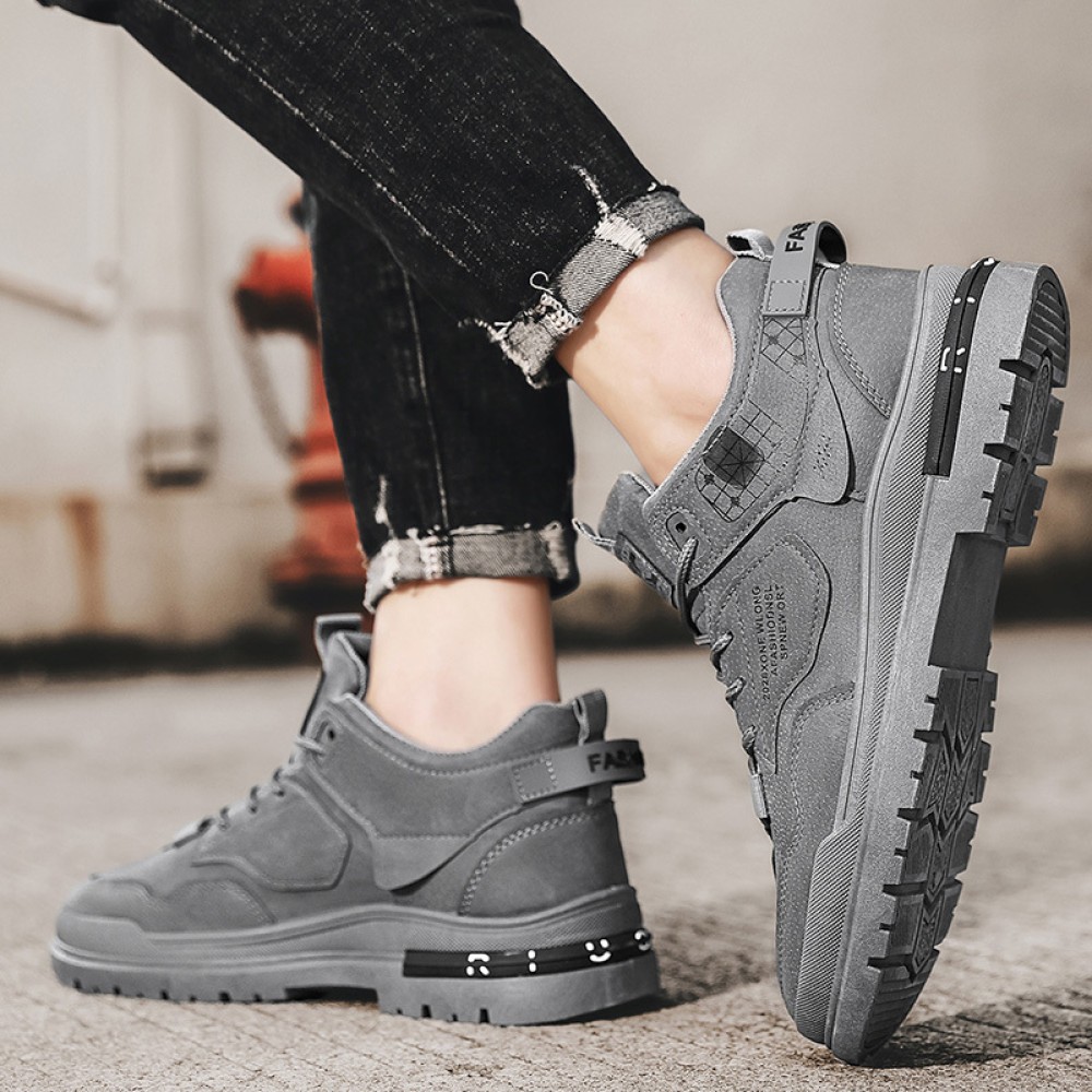 Mid-Top Sneakers PVC Upper - Shoes - Lace-Up Round Toe Casual Student Shoes Suitable for, Office & Casual Attire - Sole & Fabric, Women Shoes