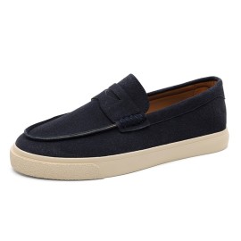 Men's & Unisex Low-Top Loafers - Slip-On/Lace-Up Anti-Slip Sneakers with PVC Sole, Cushioned for Summer - Casual & Smart-Casual Shoes Suitable for Office, Semi-Formal Wear